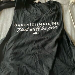 Black Graphic Tee with Fun Quote